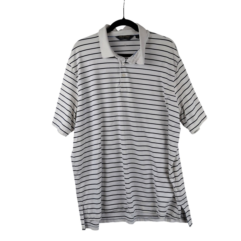 Polo Golf Ralph Lauren Mens XXL TTG Striped Short Sleeve Polo Shirt Made in Peru